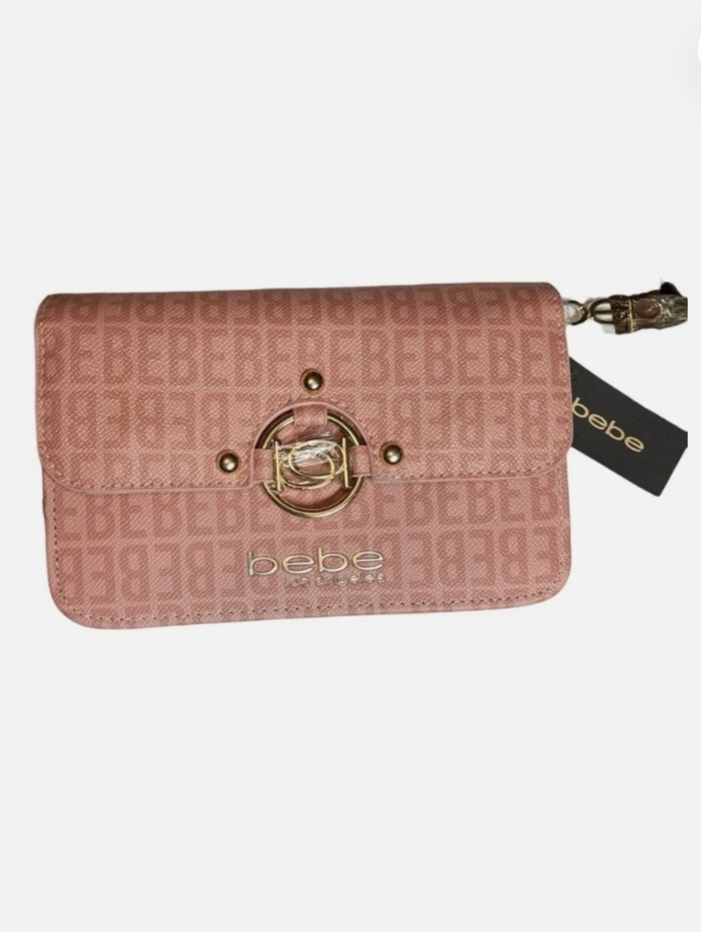bebe Pink Logo Crossbody Purse New